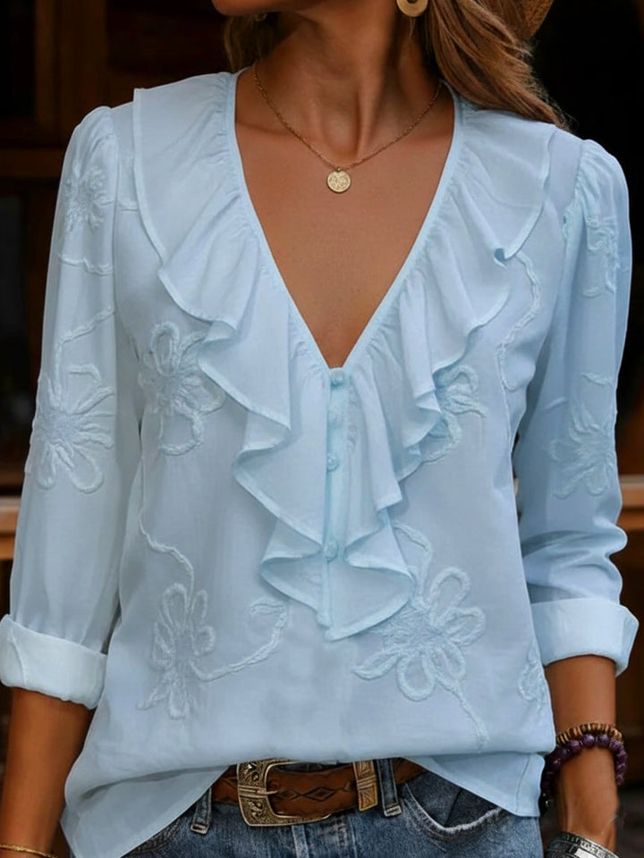 The Nalevia V-Neck Long Sleeve
