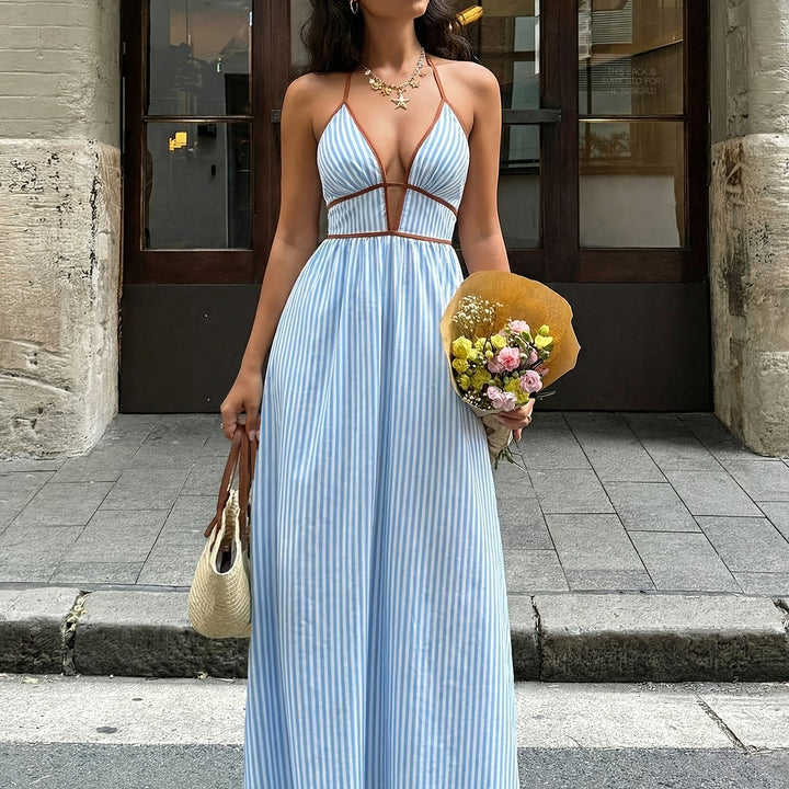 The Striped Halter Dress