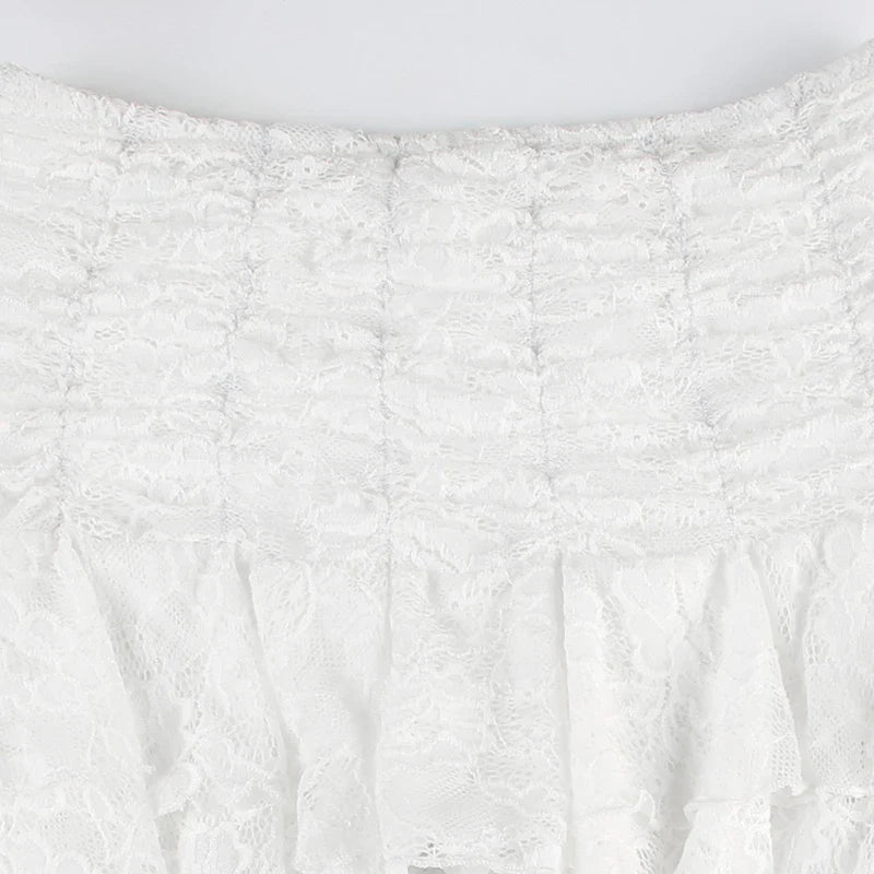 The Lace Ruffle Mini Skirt