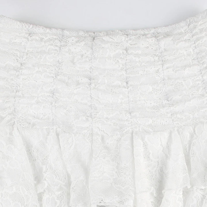 The Lace Ruffle Mini Skirt