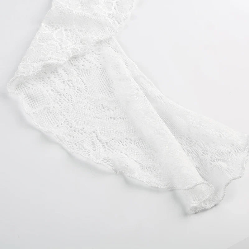 The Lace Ruffle Mini Skirt