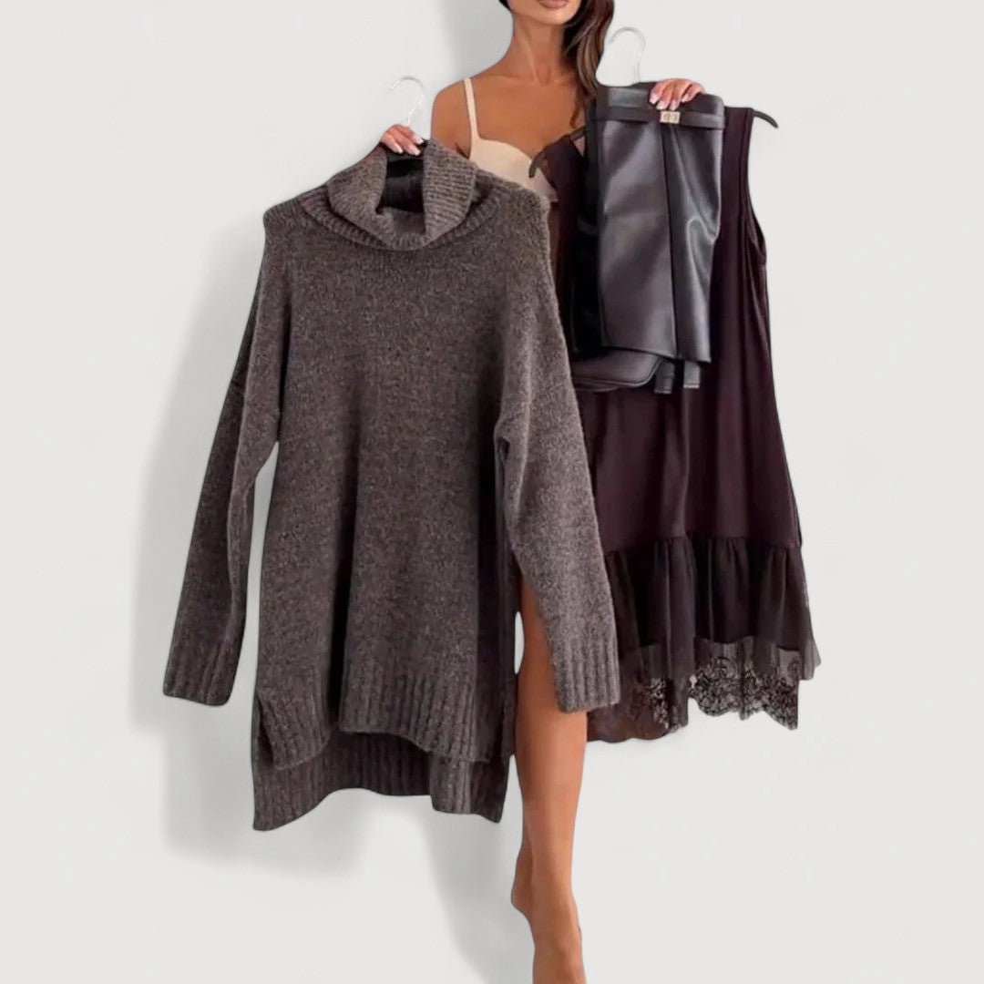 The Malina Knit & Lace Set