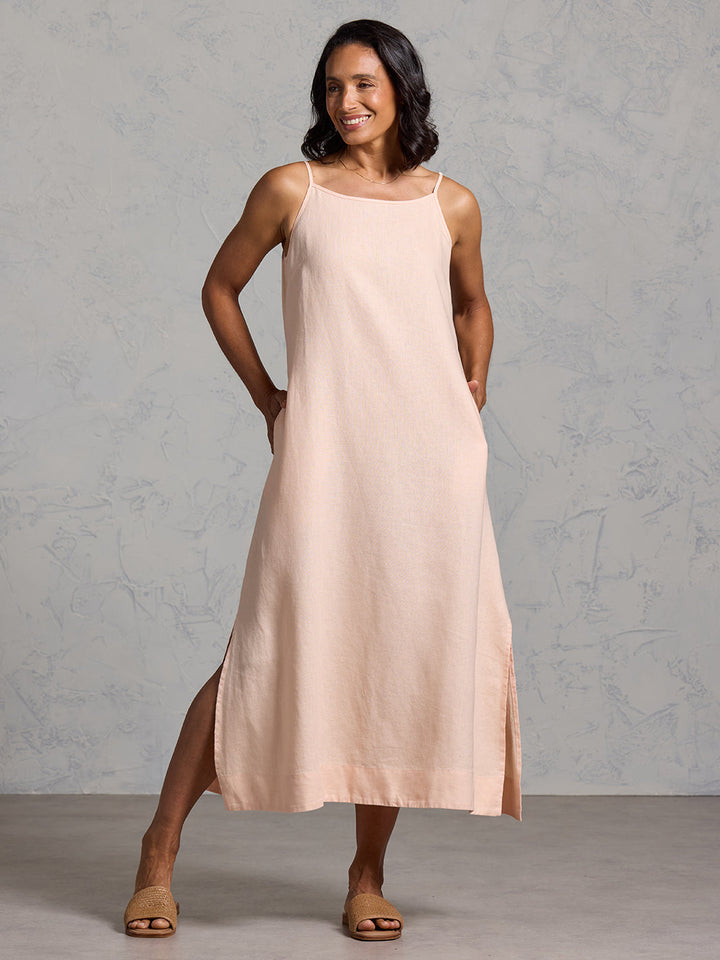 The Peony French Linen Midi — Effortless Summer Silhouette