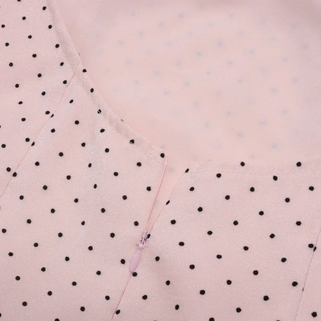 The Pink Polka Dot Mini Dress