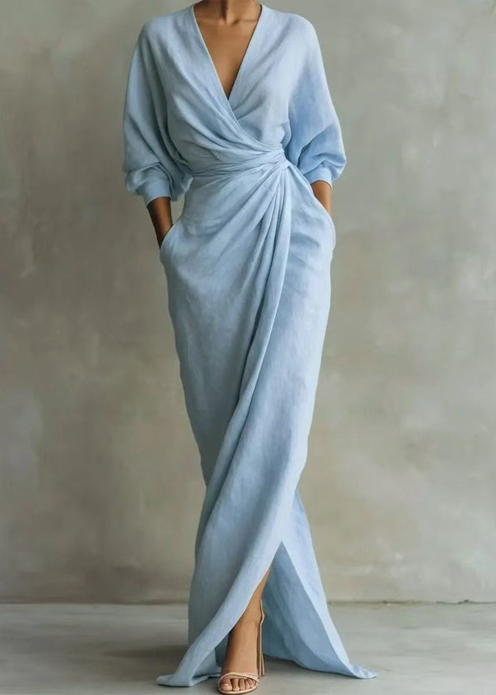 The Marina Vintage Cotton Dress — Long-Sleeve Vacation Silhouette