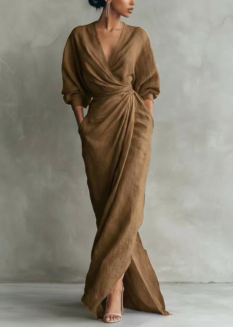 The Marina Vintage Cotton Dress — Long-Sleeve Vacation Silhouette