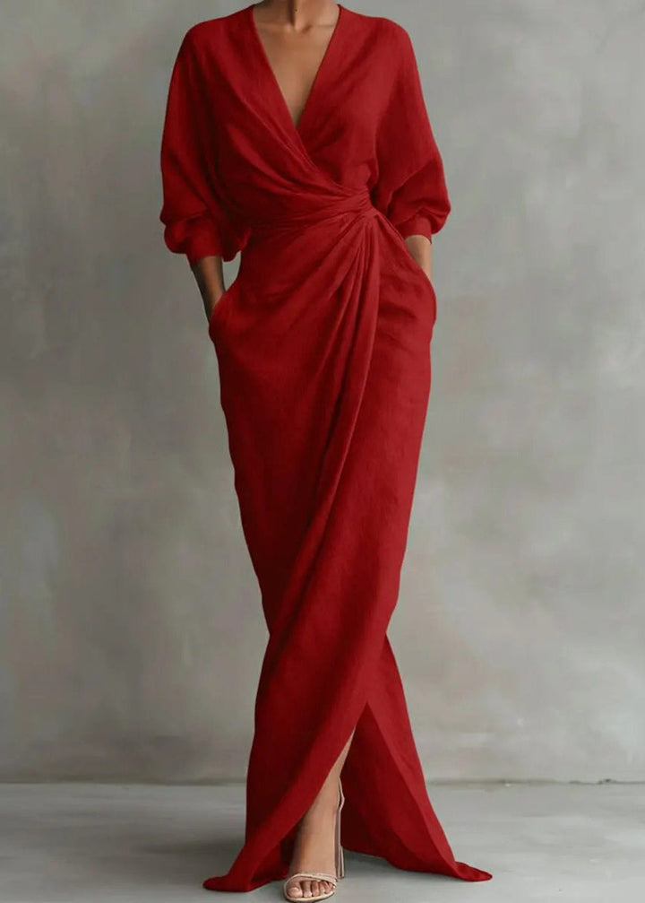 The Marina Vintage Cotton Dress — Long-Sleeve Vacation Silhouette