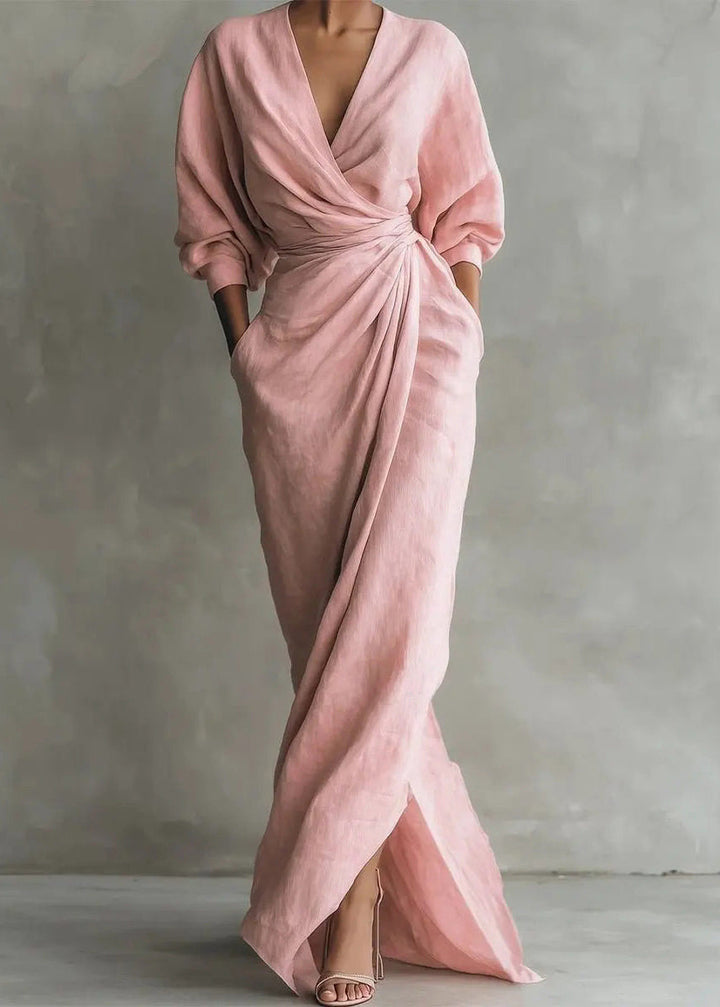 The Marina Vintage Cotton Dress — Long-Sleeve Vacation Silhouette