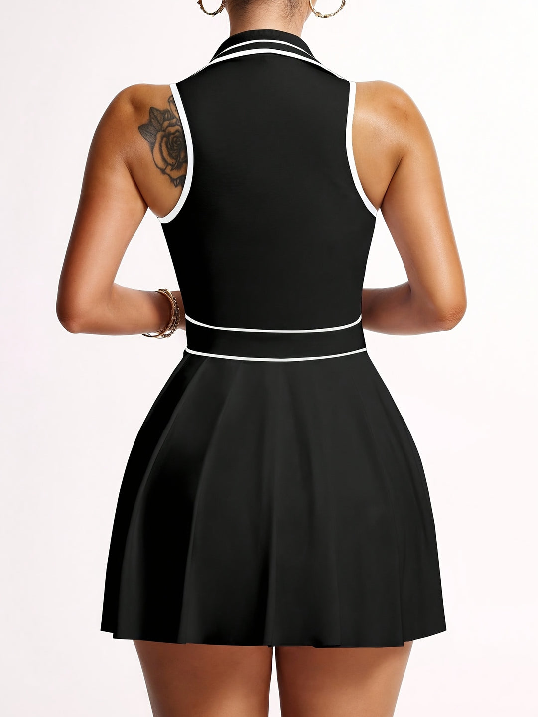 The Striped Zip Tennis Skirt
