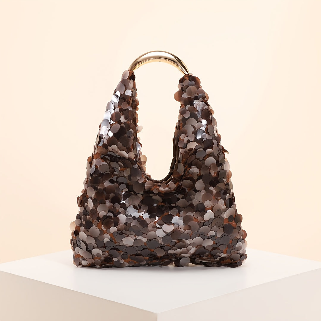 Luna Crescent Sequin Handbag – Chic & High-End