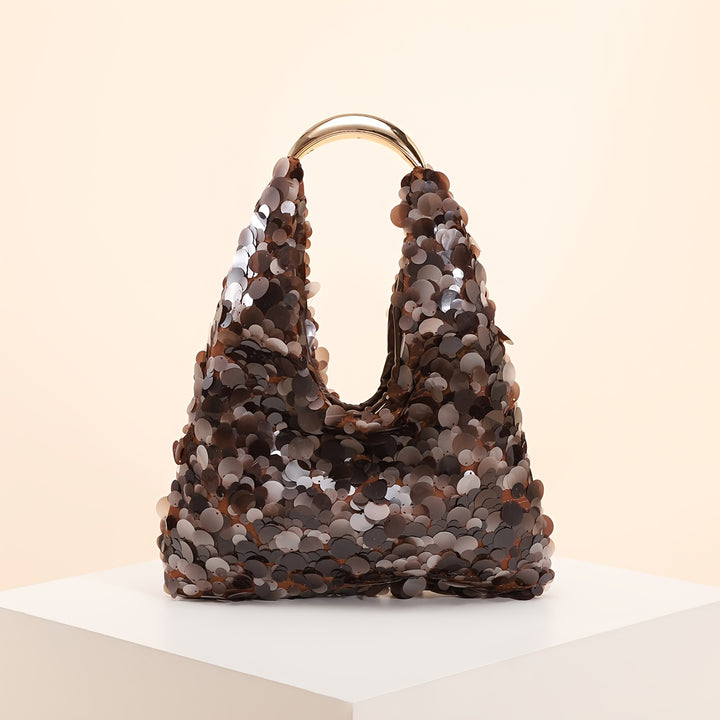 Luna Crescent Sequin Handbag – Chic & High-End