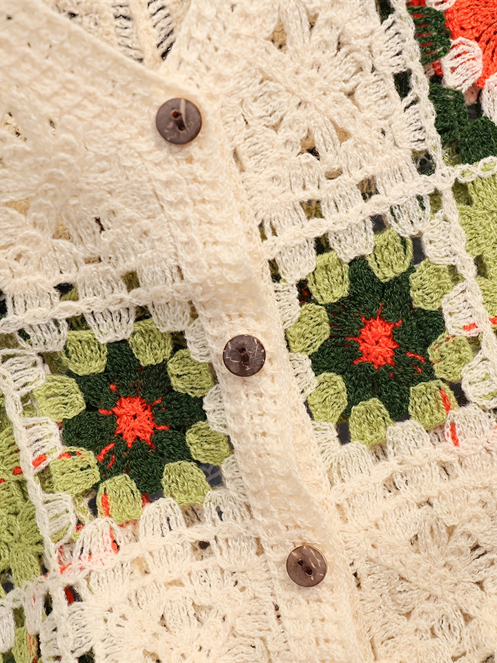 The Embroidered V-Neck Folk Vest
