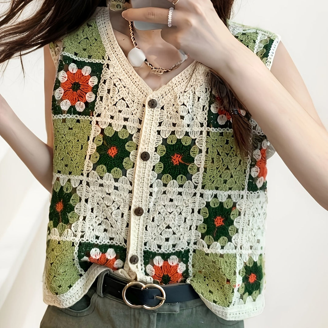 The Boho Embroidered Sleeveless Top