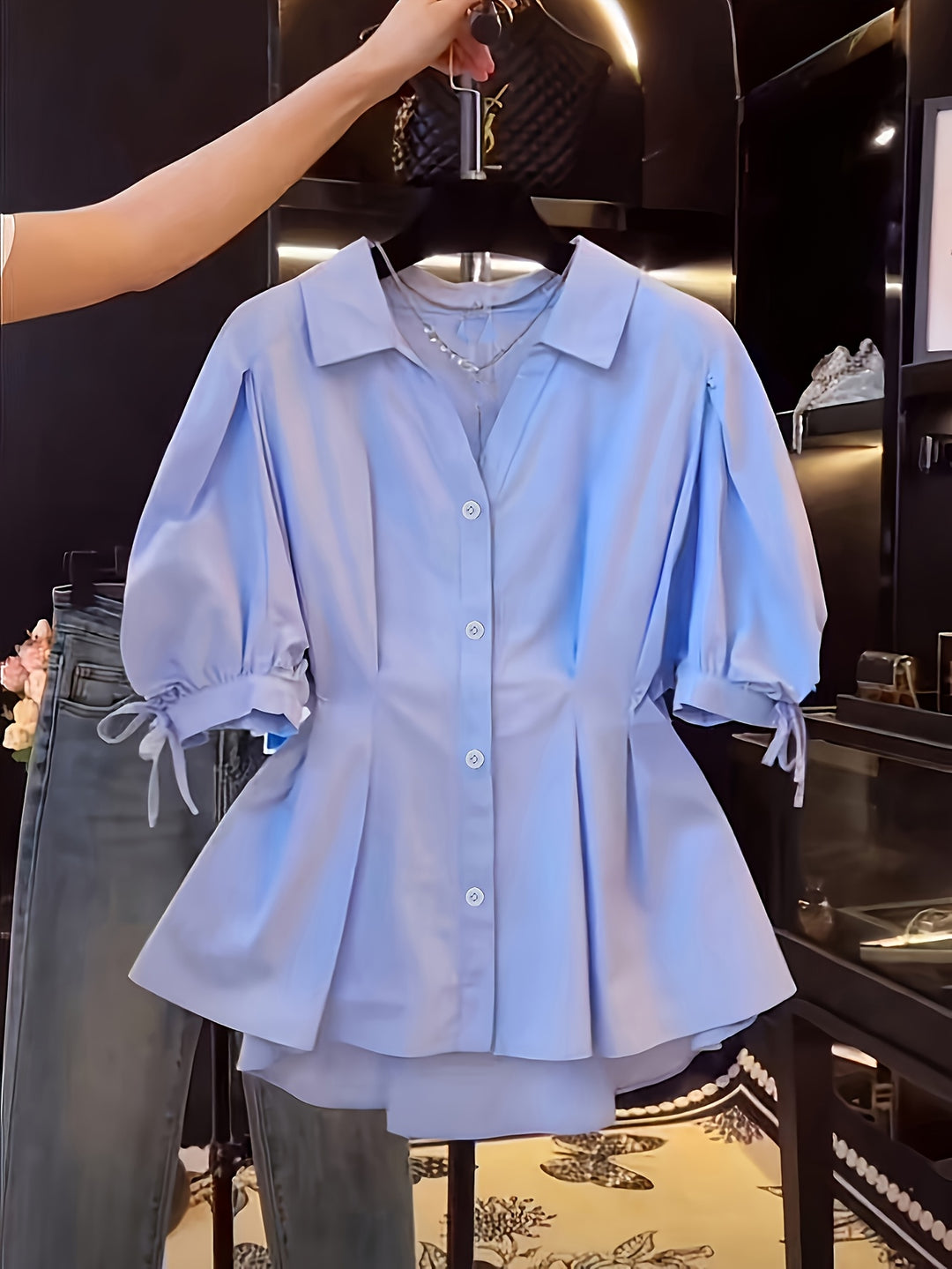 The Casual V-Neck Button Set