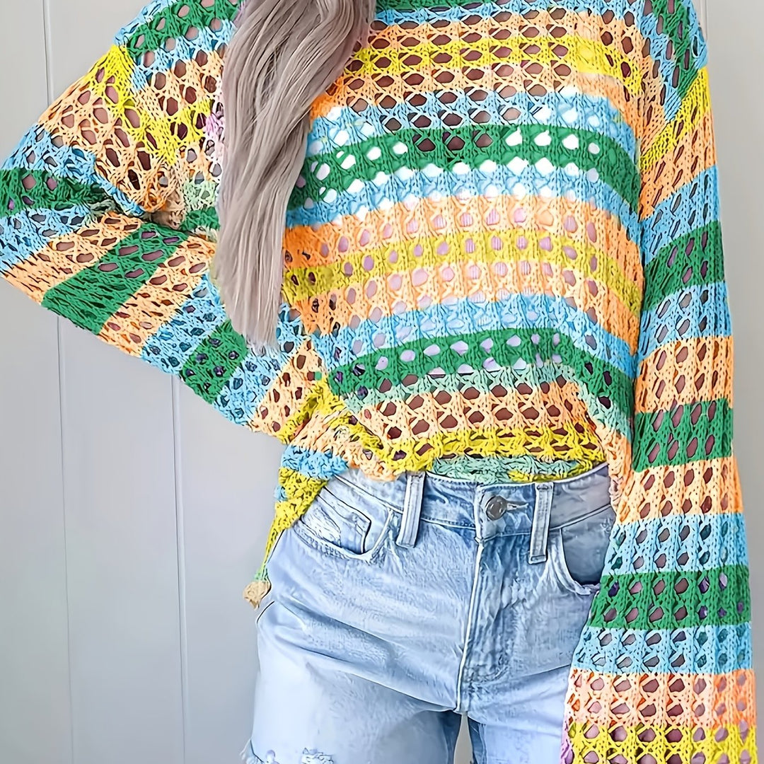 The Round Neck Long Sleeve Knit Top
