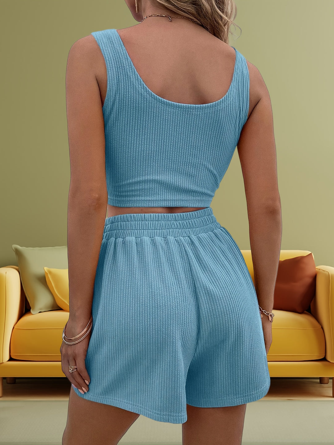 The Ribbed Vacation Tank Set