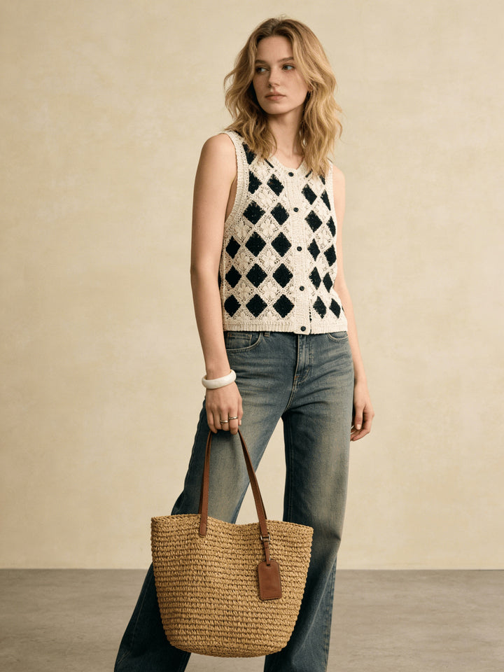 The Boho Patchwork Crochet Vest