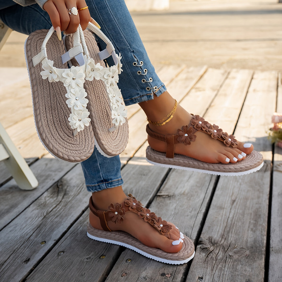 The Floral Flip-Flop Sandals