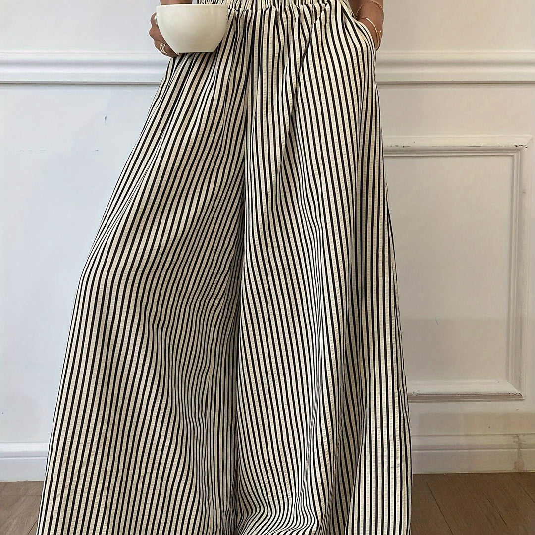 The Striped Wide-Leg Trouser