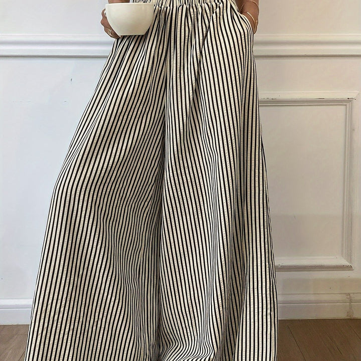 The Striped Wide-Leg Trouser
