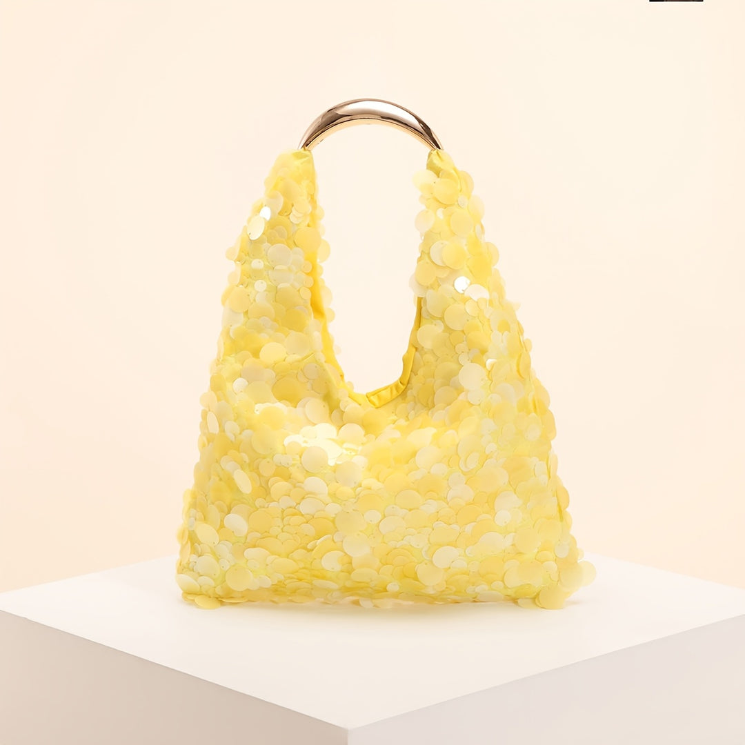 Luna Crescent Sequin Handbag – Chic & High-End