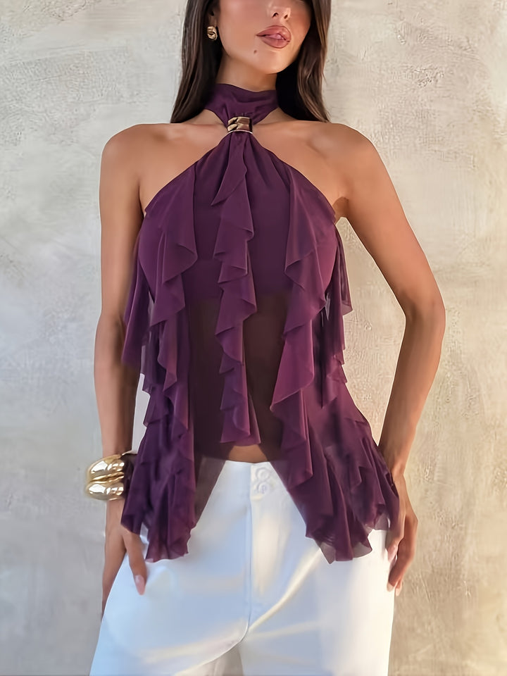 The Ruffle Collar Top