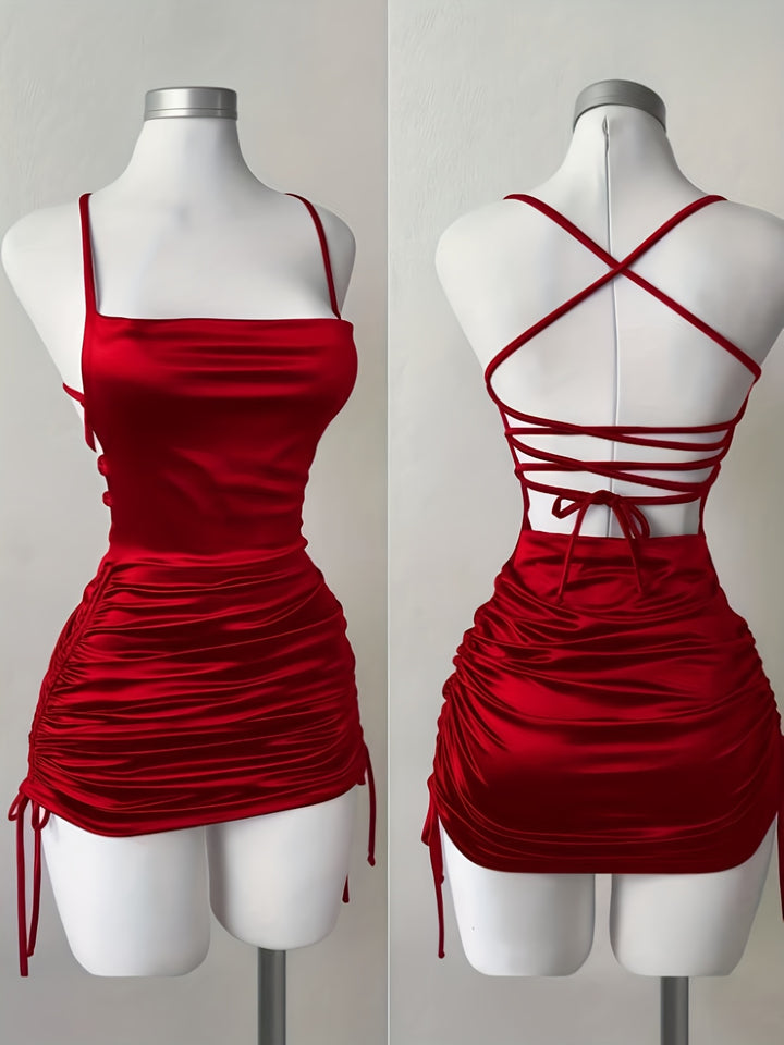 The Lace-Up Mini Dress