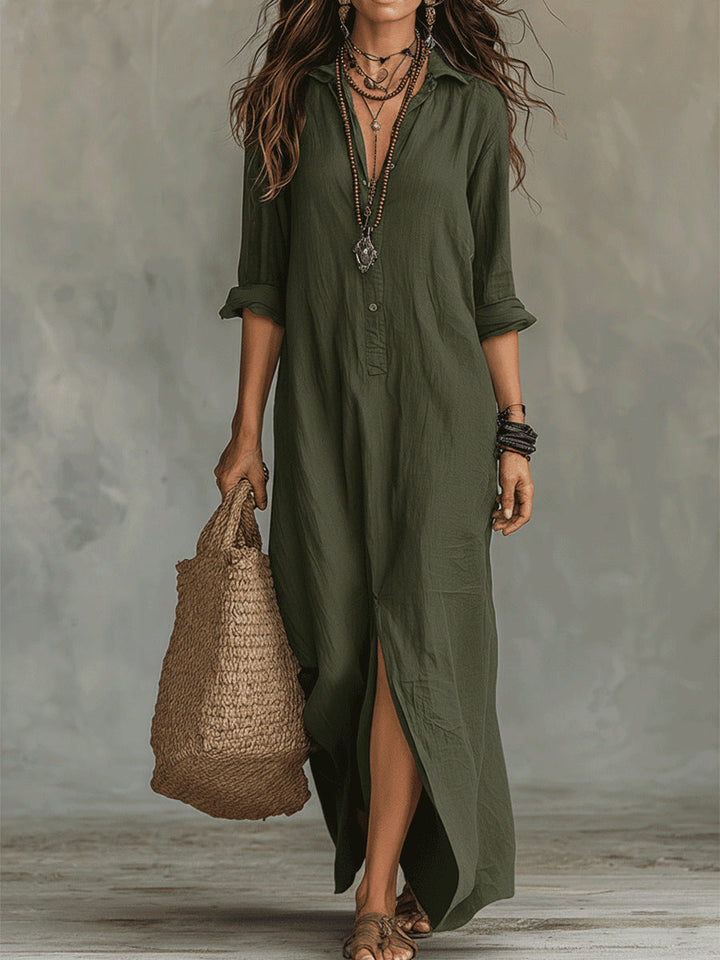 The Dena Linen Maxi Dress