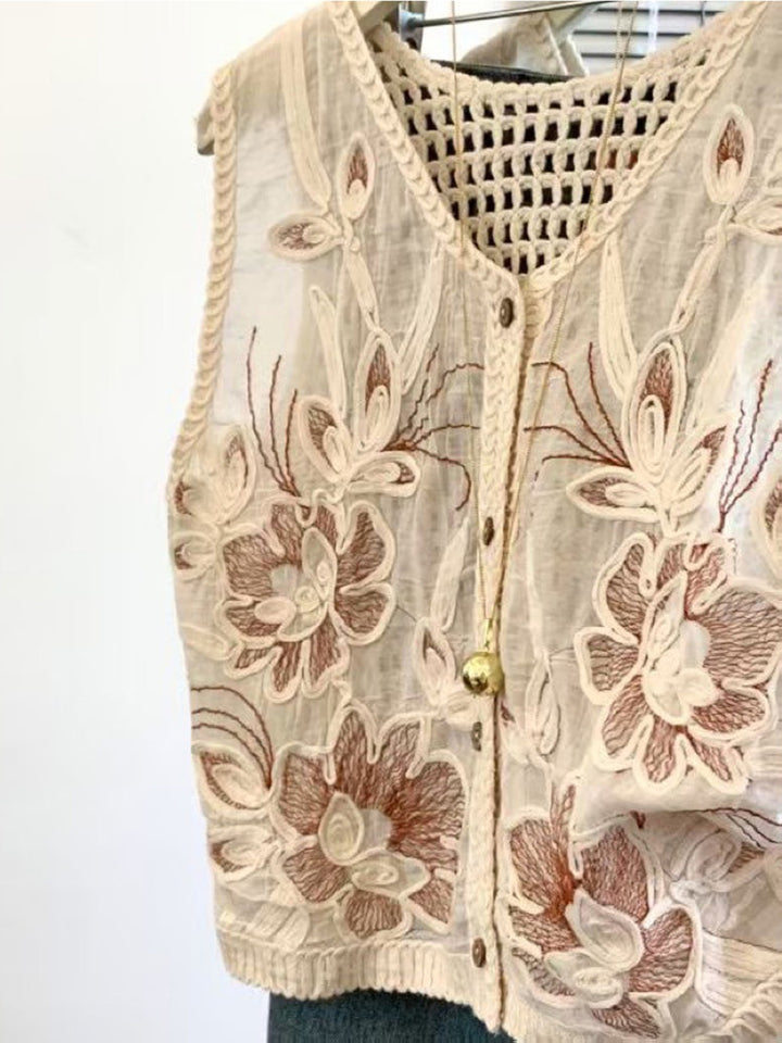 The Embroidered Crochet Cardigan