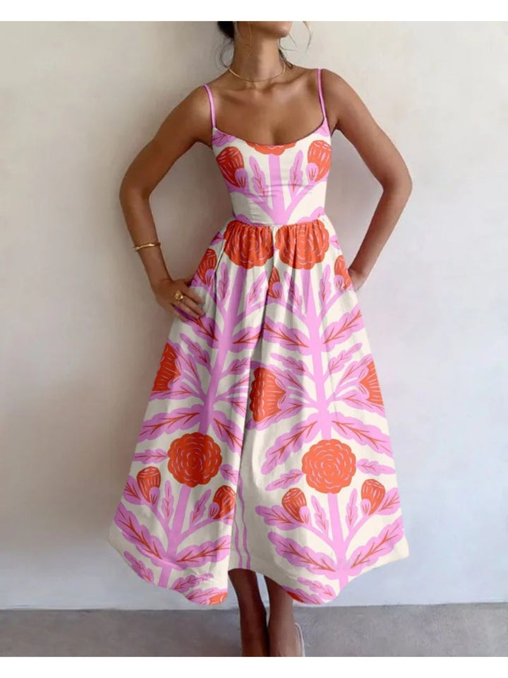 The Sunset Floral Slip Dress