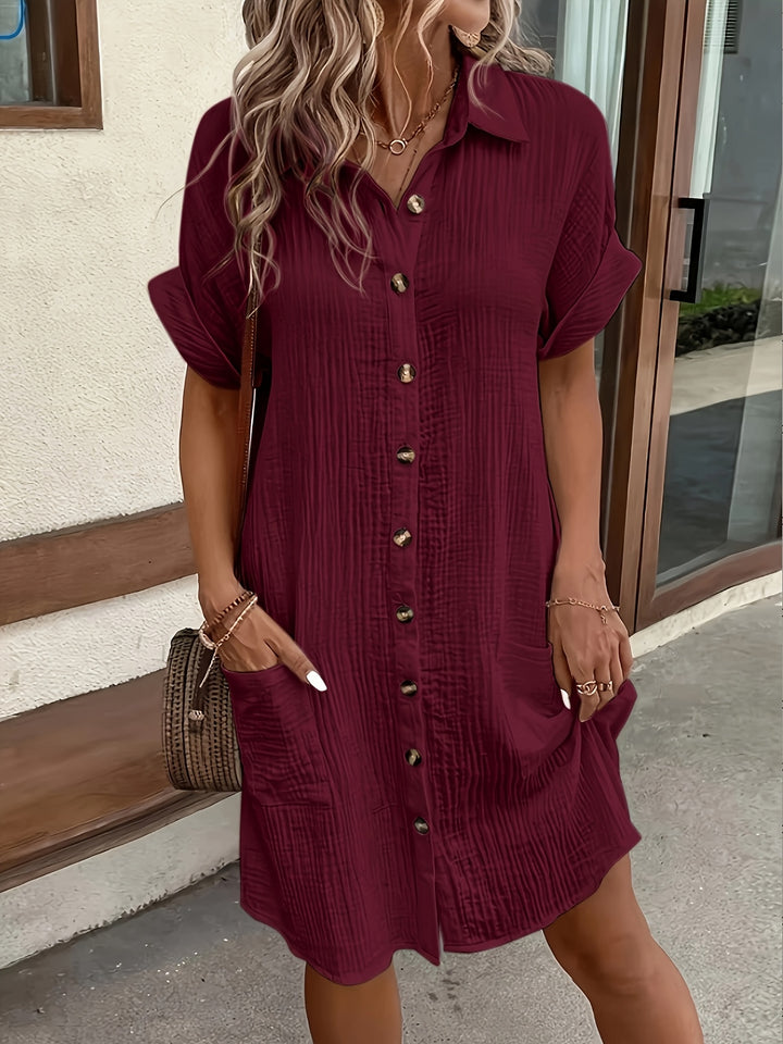 The Rosa Button Shirt Dress