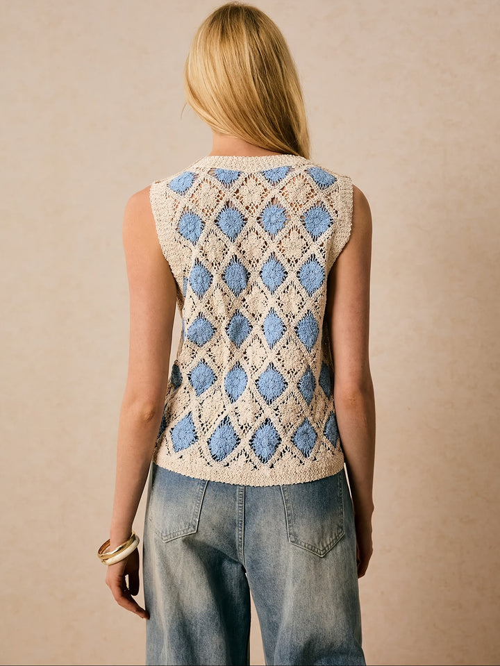 The Boho Patchwork Crochet Vest