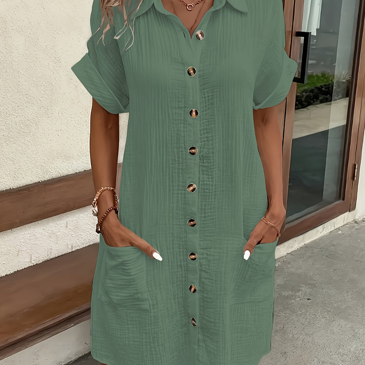 Eloise Shirt Dress — Vintage Button-Down Midi