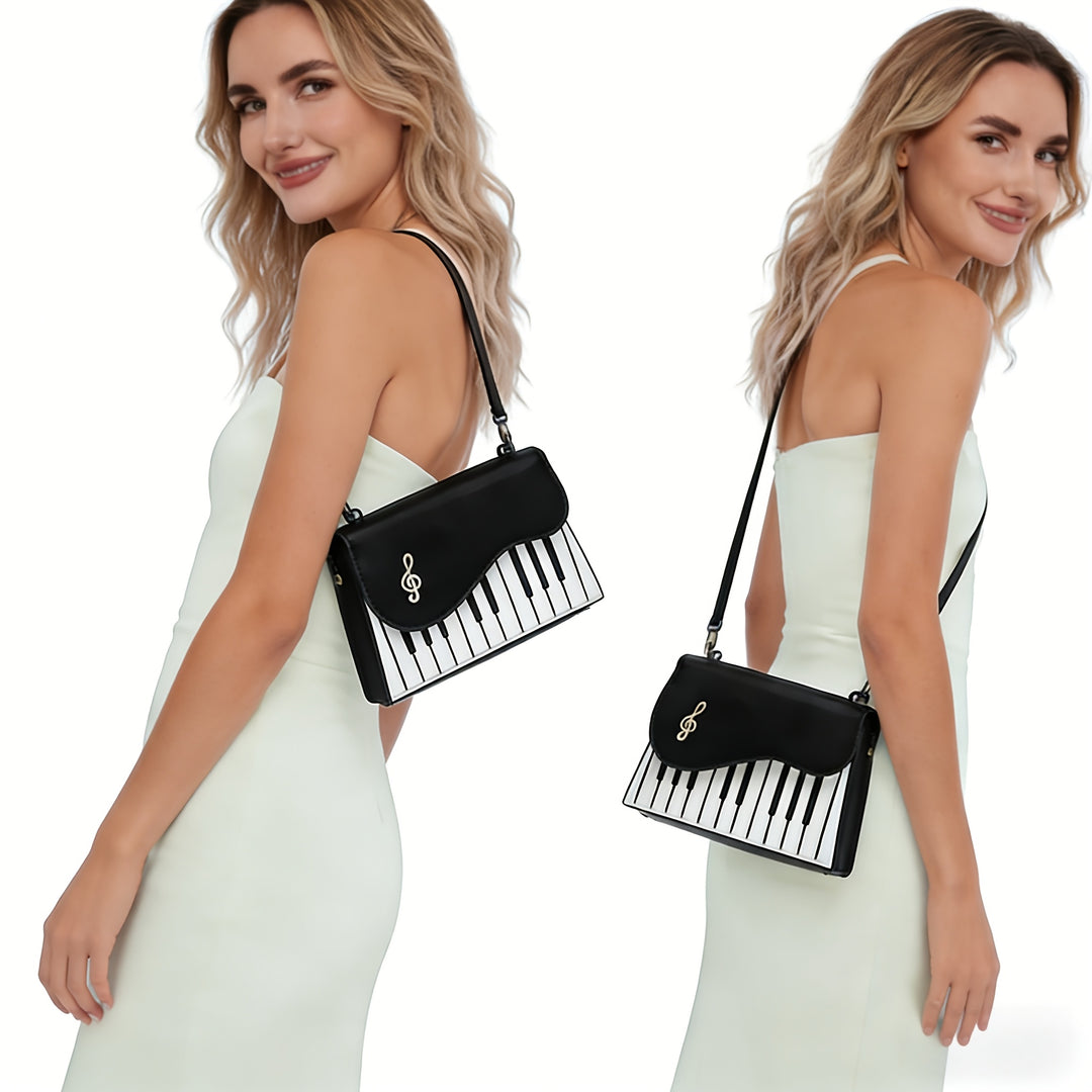 Melody Piano Crossbody Bag – Musical & Stylish