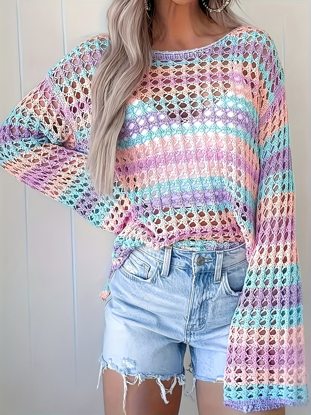 The Round Neck Long Sleeve Knit Top