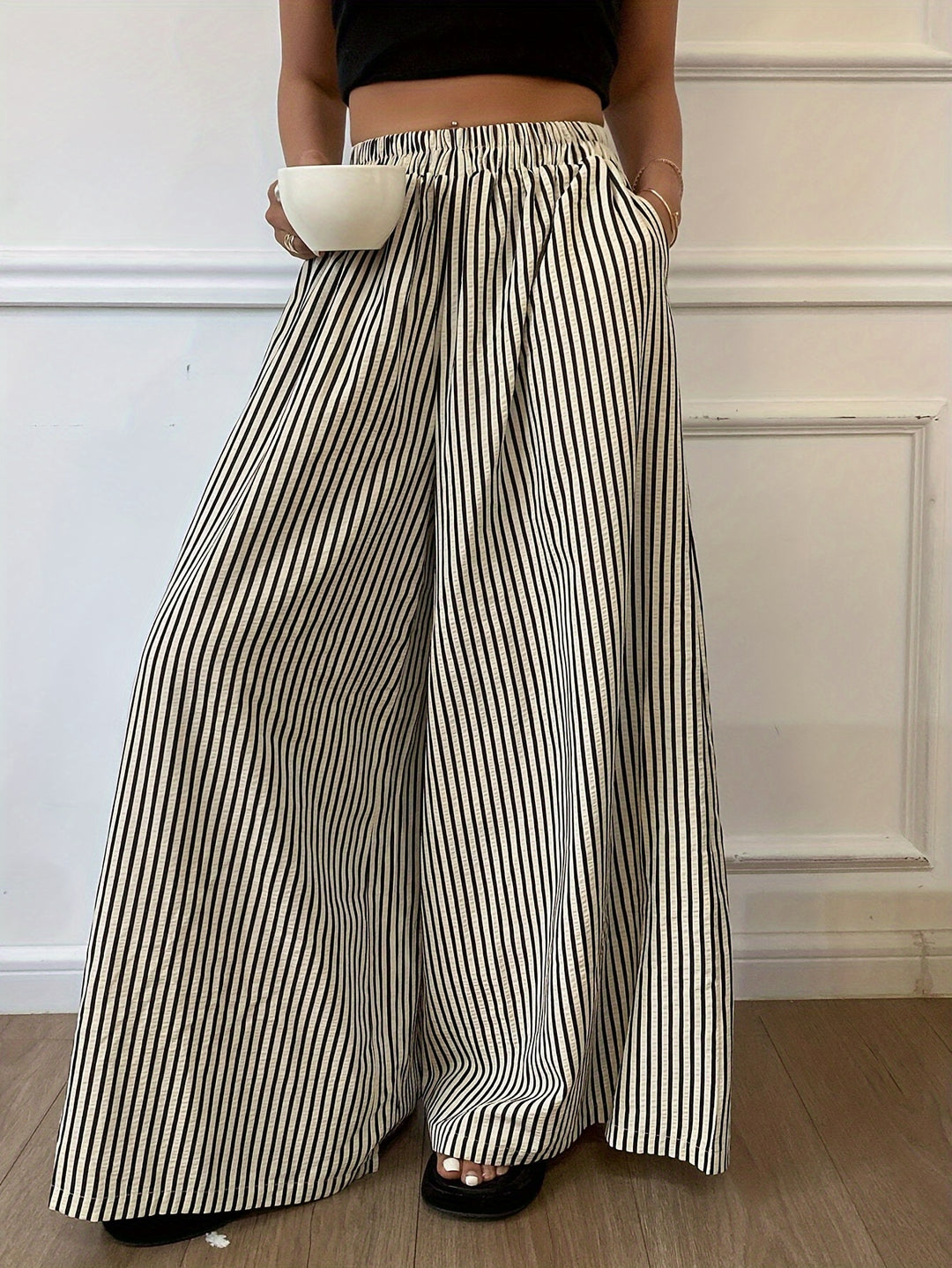 The Striped Wide-Leg Trouser