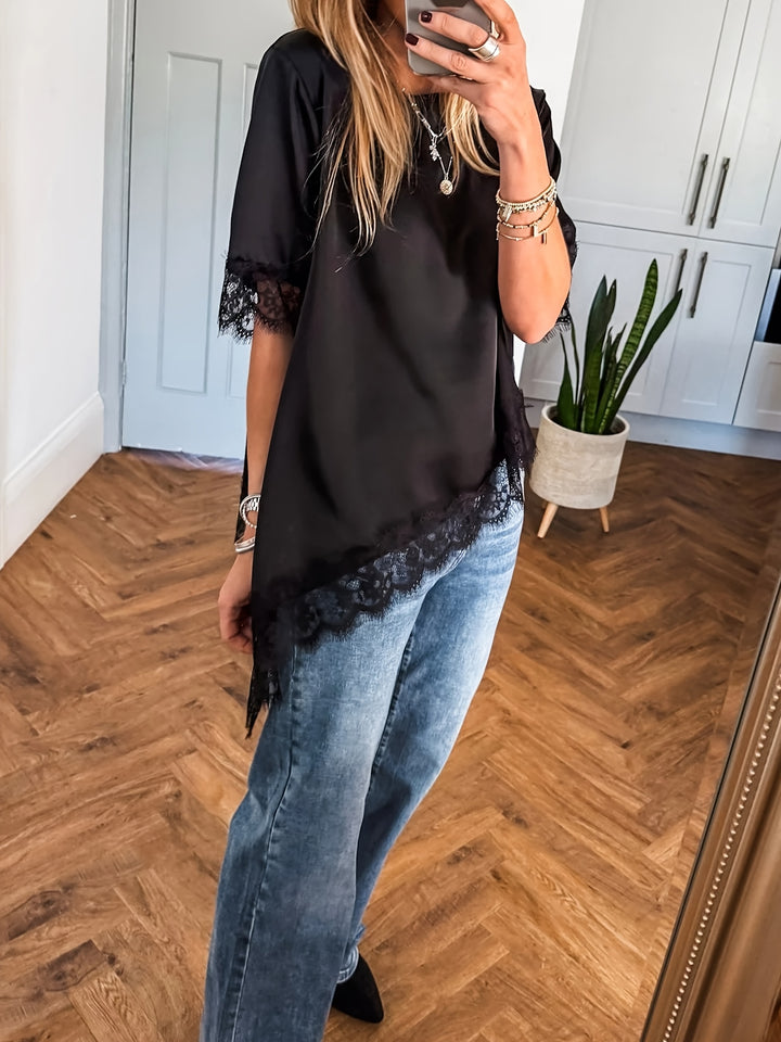 The Asymmetric Lace Top