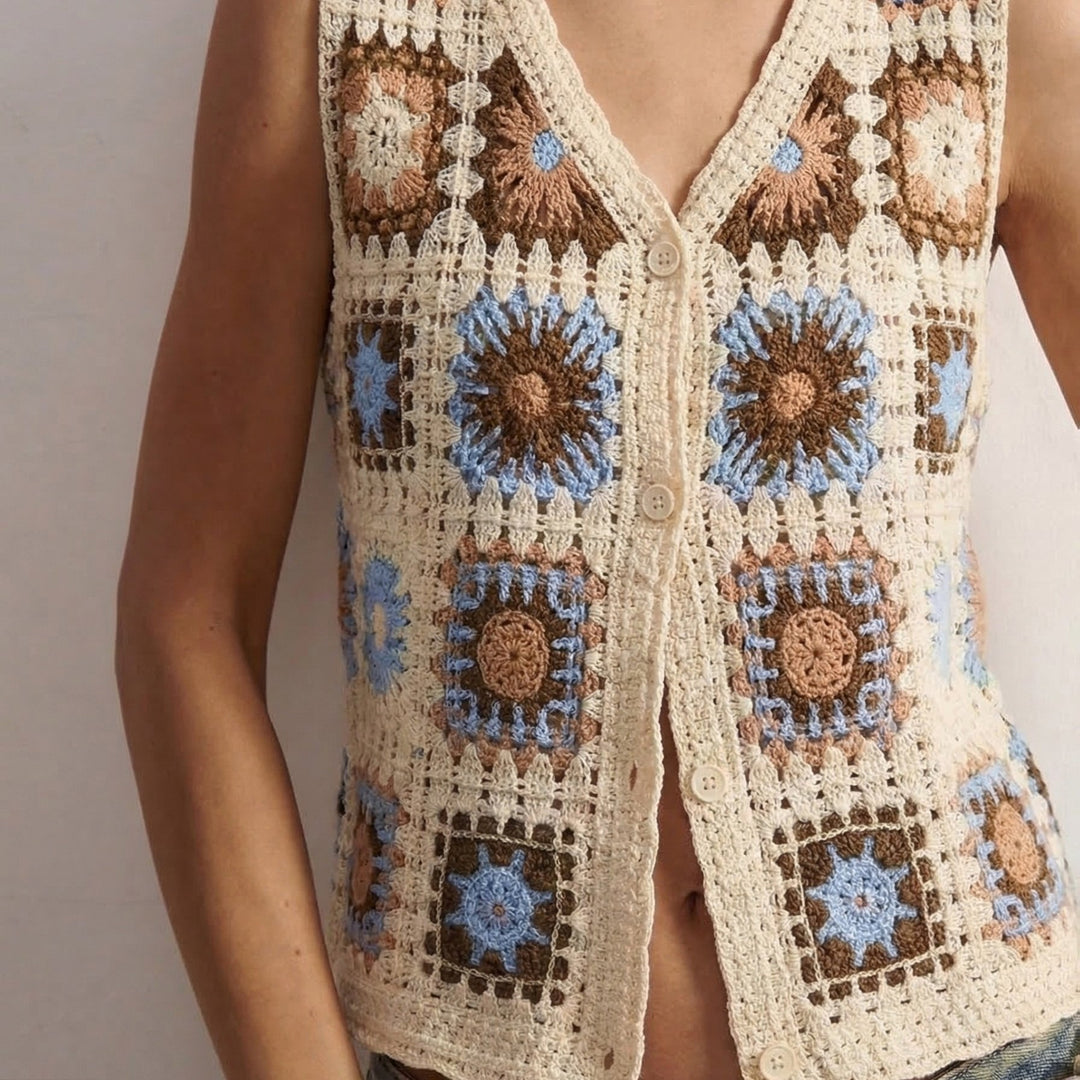 The Granny Square Crop Vest