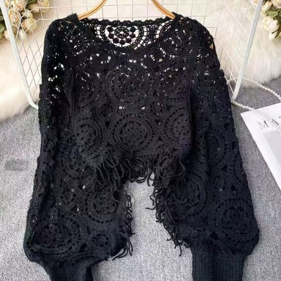 The Fringe Long Sleeve Cover-Up