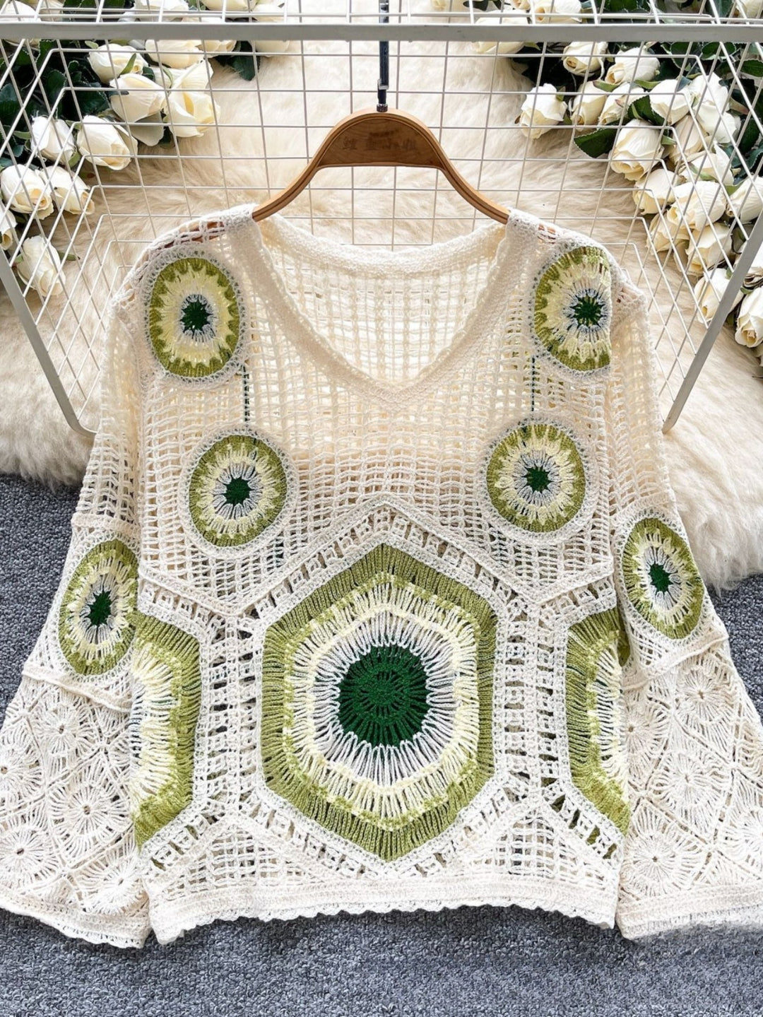 The Tassel Cut-Out Vintage Sweater
