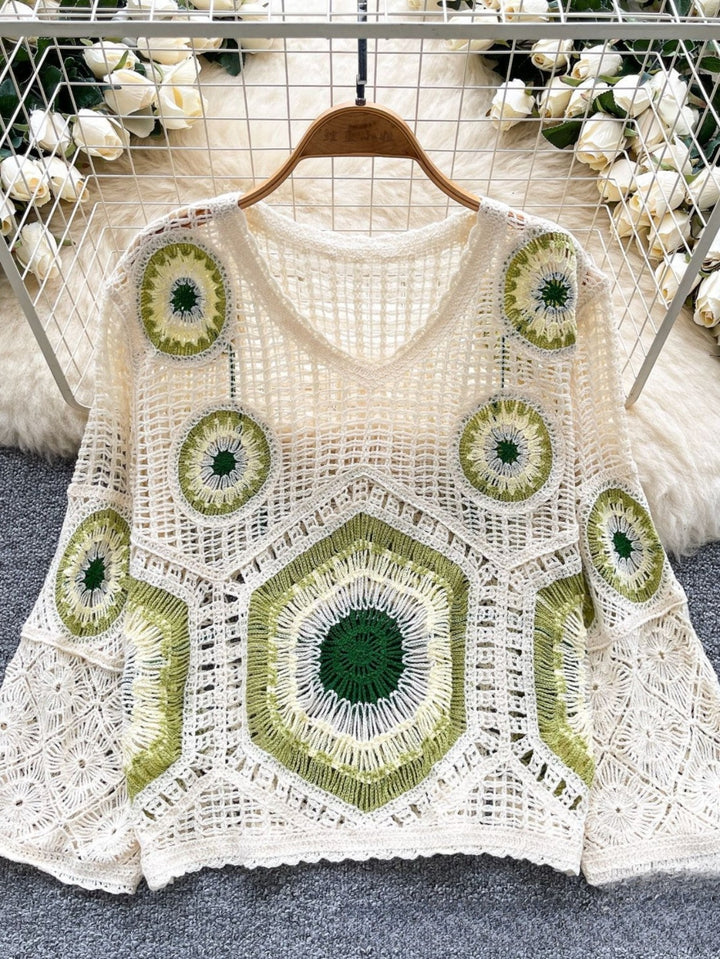 The Tassel Cut-Out Vintage Sweater