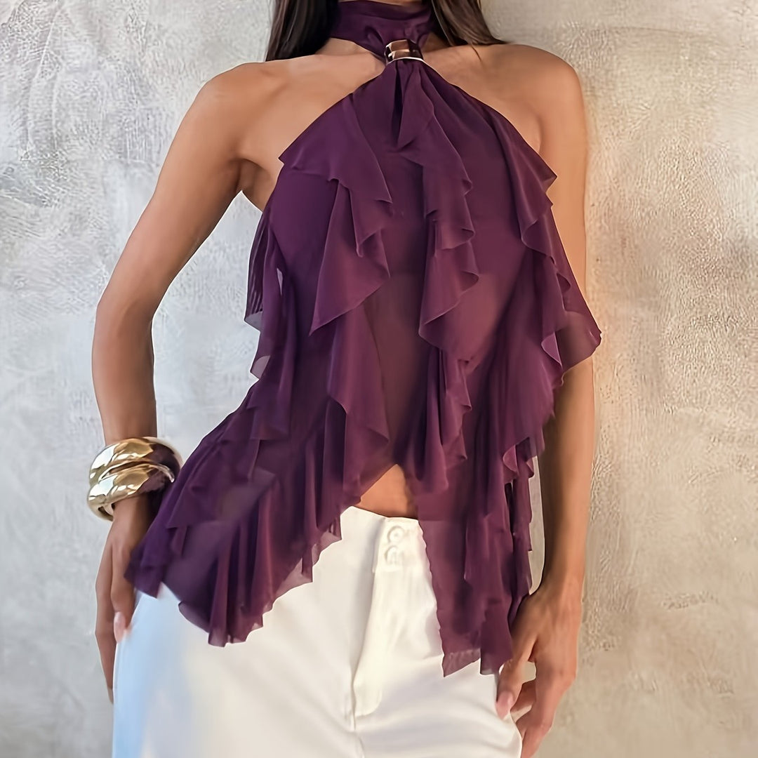 The Ruffle Collar Top