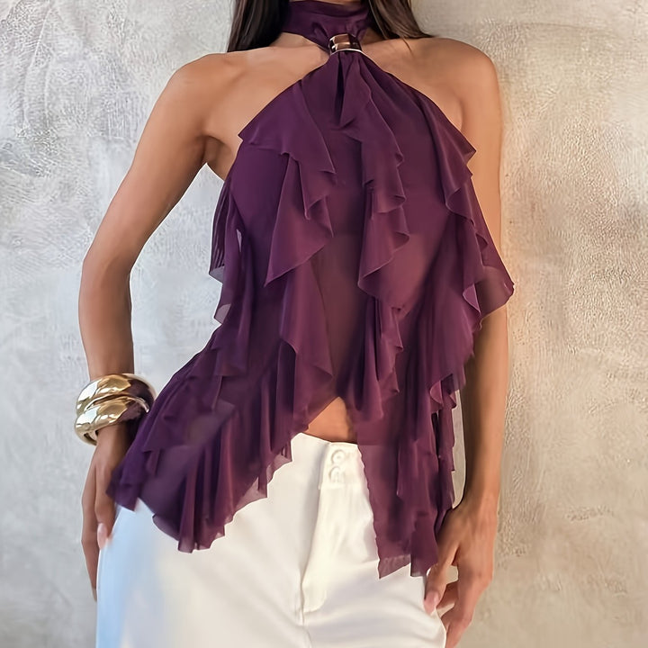 The Ruffle Collar Top