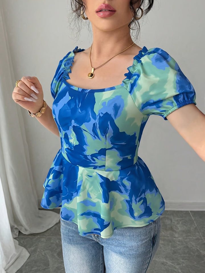The Floral Square Neck Set