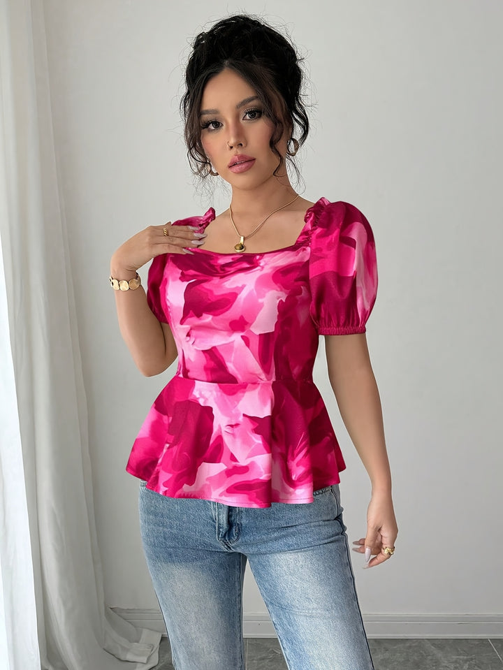 The Floral Square Neck Set