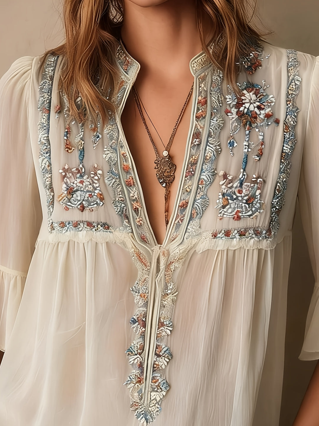 Sheer Floral Blouse — Romantic Statement Top