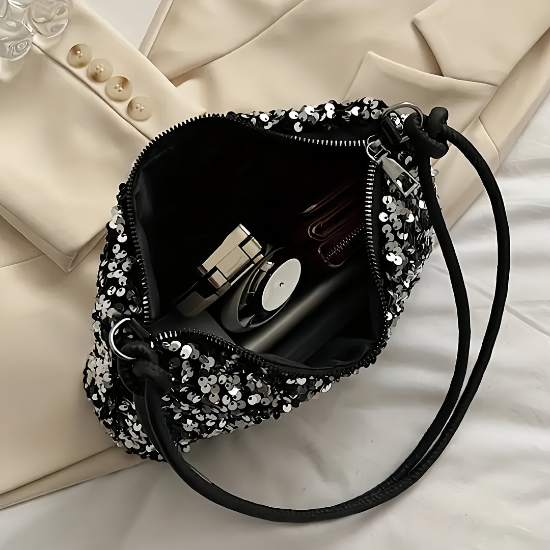 Sequined Shoulder Bag – Chic & Stylish with Strap
