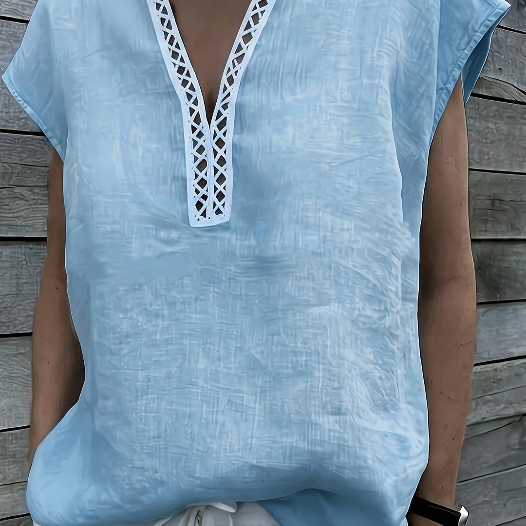 The Linen V-Neck Blouse