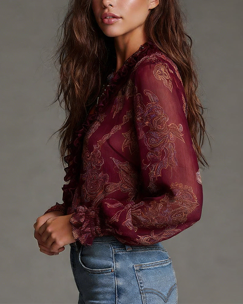 The Norina V-Neck Blouse