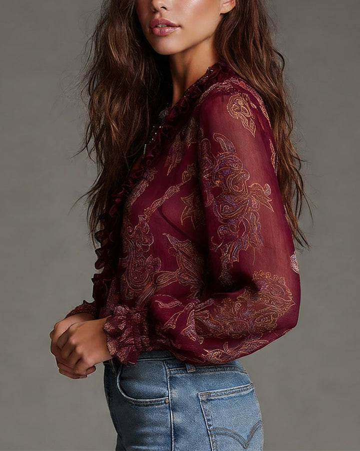The Norina V-Neck Blouse